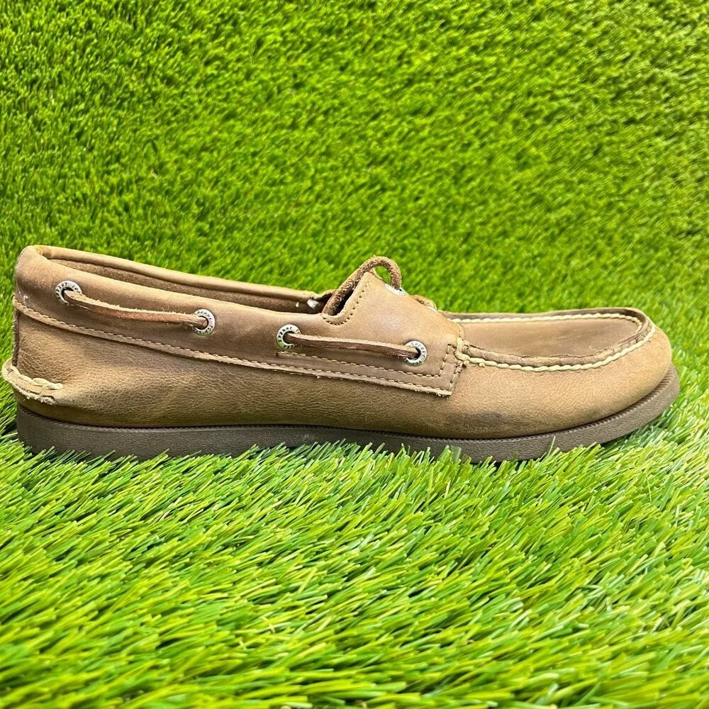 Sperry Authentic Original 2-Eye Mens Size 10 Brown Casual Leather Boat Shoes_4